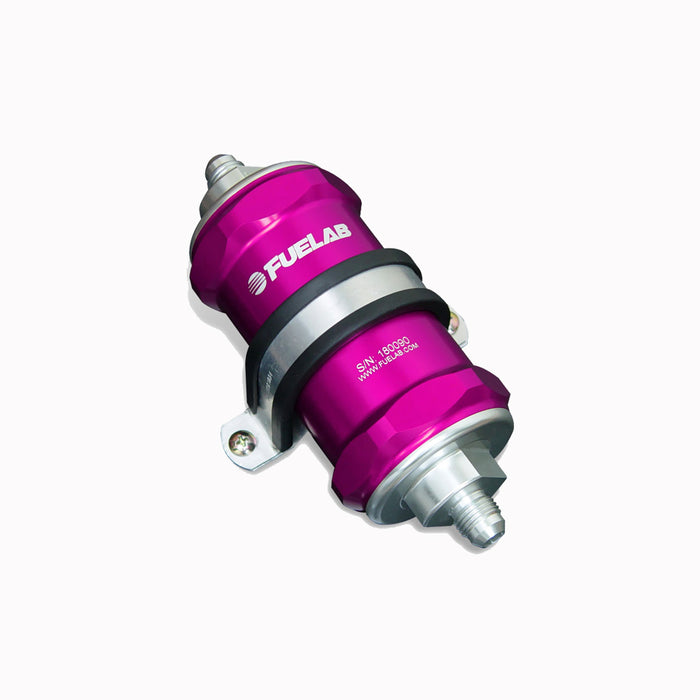 FUELAB 8AN Purple In-Line Fuel Filter w/10 micron Paper Element